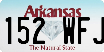 AR license plate 152WFJ
