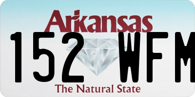 AR license plate 152WFM