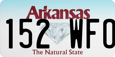 AR license plate 152WFO