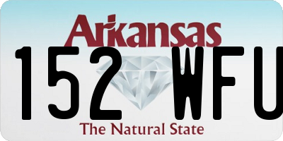 AR license plate 152WFU