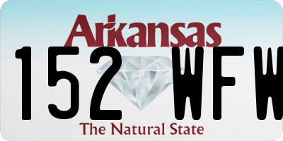 AR license plate 152WFW