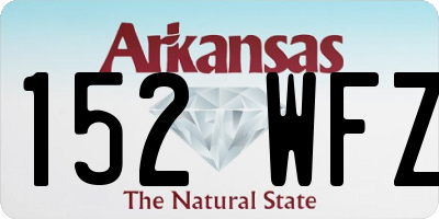AR license plate 152WFZ