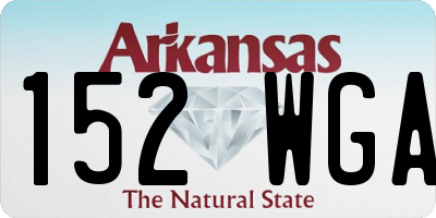 AR license plate 152WGA