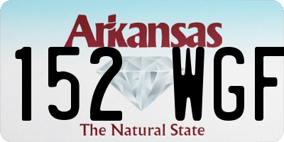 AR license plate 152WGF