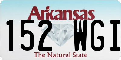 AR license plate 152WGI