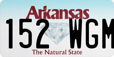 AR license plate 152WGM