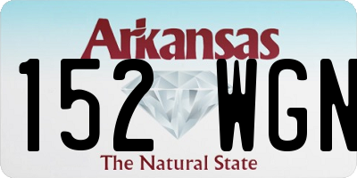 AR license plate 152WGN