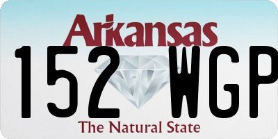 AR license plate 152WGP