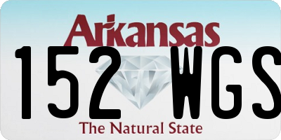 AR license plate 152WGS