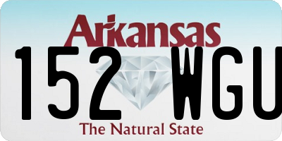 AR license plate 152WGU