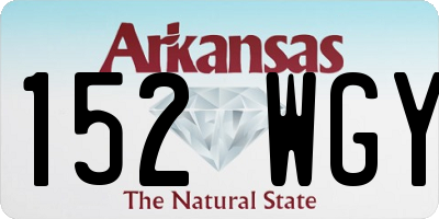 AR license plate 152WGY
