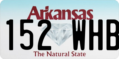 AR license plate 152WHB