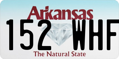 AR license plate 152WHF
