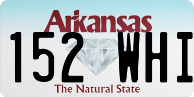 AR license plate 152WHI