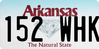 AR license plate 152WHK