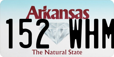AR license plate 152WHM