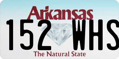 AR license plate 152WHS