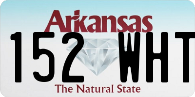 AR license plate 152WHT