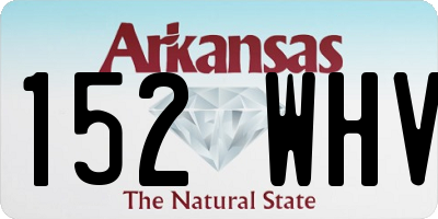 AR license plate 152WHV