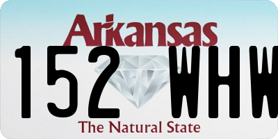 AR license plate 152WHW