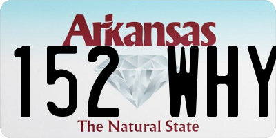 AR license plate 152WHY
