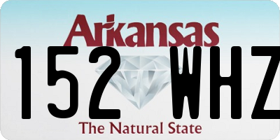AR license plate 152WHZ
