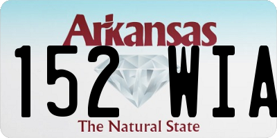 AR license plate 152WIA