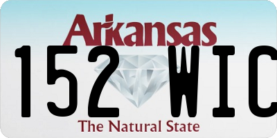 AR license plate 152WIC