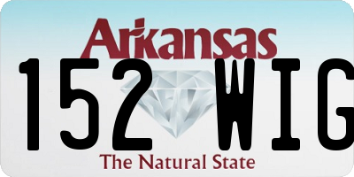 AR license plate 152WIG