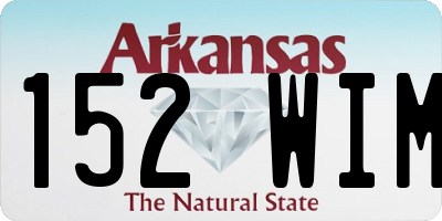 AR license plate 152WIM