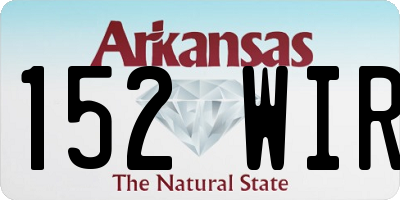 AR license plate 152WIR