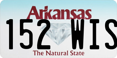 AR license plate 152WIS