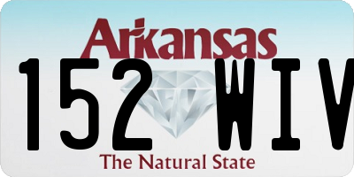 AR license plate 152WIV