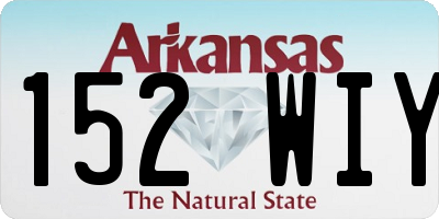 AR license plate 152WIY