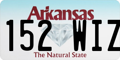 AR license plate 152WIZ