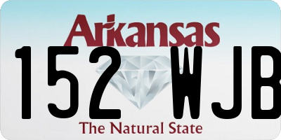 AR license plate 152WJB