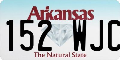 AR license plate 152WJC