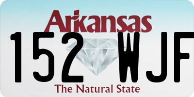 AR license plate 152WJF