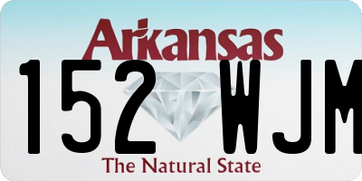 AR license plate 152WJM