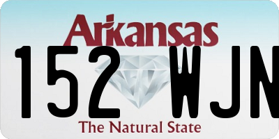 AR license plate 152WJN