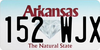 AR license plate 152WJX