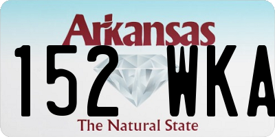AR license plate 152WKA
