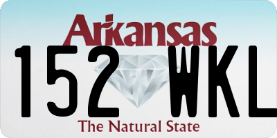 AR license plate 152WKL