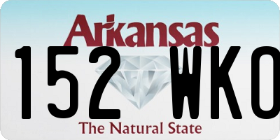 AR license plate 152WKO