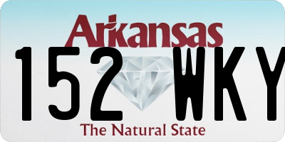 AR license plate 152WKY