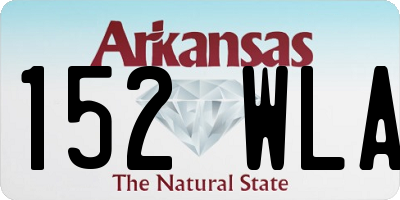 AR license plate 152WLA