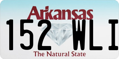 AR license plate 152WLI