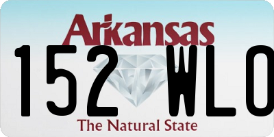 AR license plate 152WLO