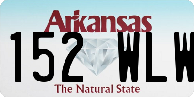 AR license plate 152WLW