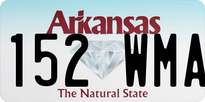 AR license plate 152WMA